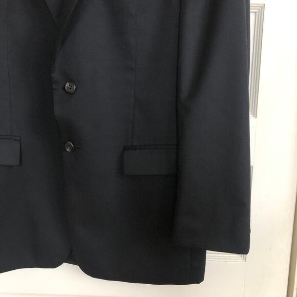 VTG 90s Ralph Lauren Green Label Wool Cashmere Suit 42R Classic Fit Black Canada - Picture 5 of 14